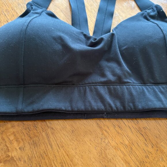Brooks Black Sport Bra Size M Racer Back Removable Pads - Picture 6 of 11